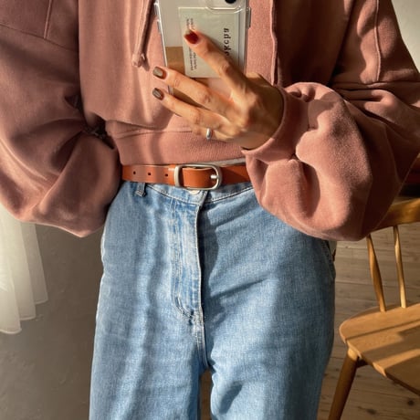 《予約販売》square buckle leather belt/3colors_na0230