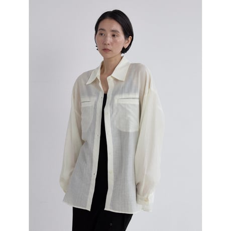 シャツ/ブラウス(長袖/七分) nokcha nuance sheer blouse NOKCHA
