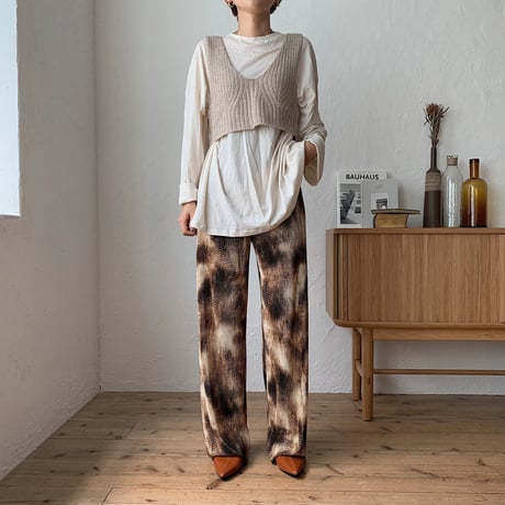 《予約販売》mosaic pleats pants/2colors_np0253