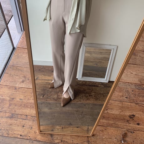 《予約販売》slit slim slacks pants/2 colors_np0172