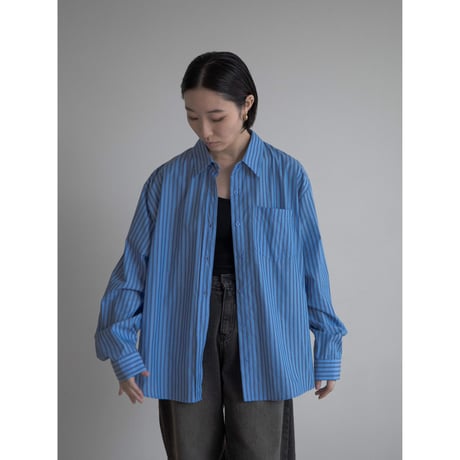 《予約販売》double stripe over shirt/2colors_nb0265