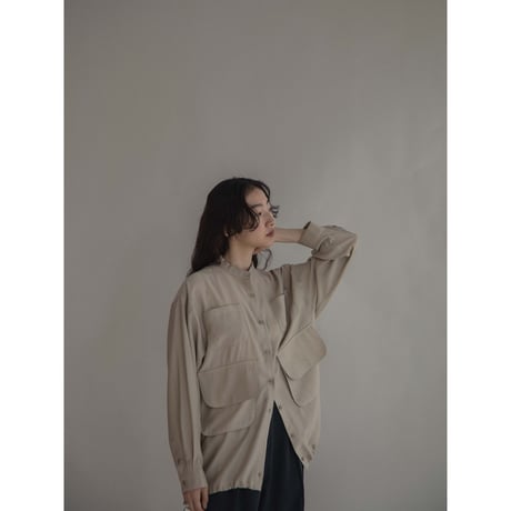 【nokcha original】pocket light shirt outer/2colors_nb0223