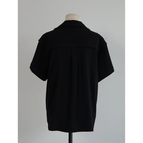 - AUTHENTIC series - vintage like linen shirt/black_an0039