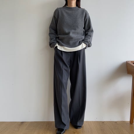 《予約販売》material tuck wide pants/3colors_np0711
