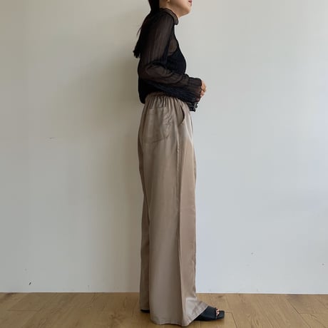 《予約販売》quality satin pants/2colors_np0789
