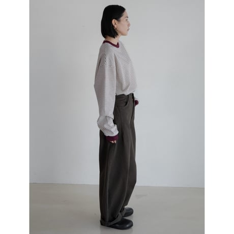 《予約販売》border accent over tee/2colors(unisex)_nt2229