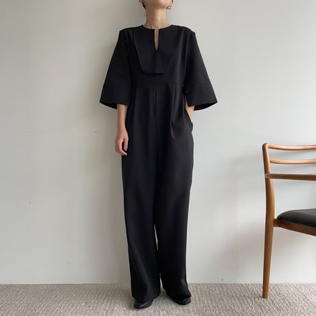 【nokcha original】rich jumpsuit/black_np0671
