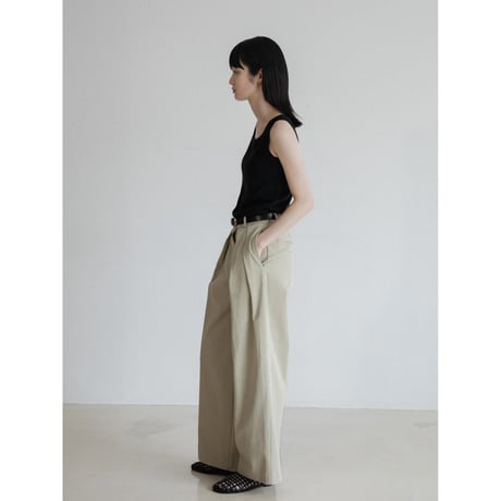 《予約販売》two tuck accent twill pants/2colors_np1127
