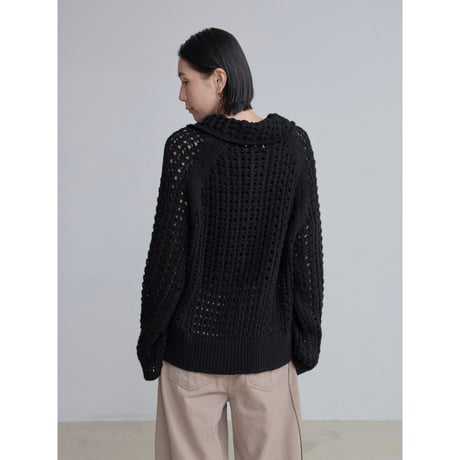 《予約販売》crochet 2way knit cardigan/2colors_nt2500