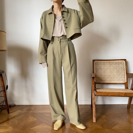 【nokcha original】half minimal jacket/pistàcchio_no0149