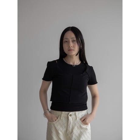 《予約販売》2set material layered tee/2colors_nt2046