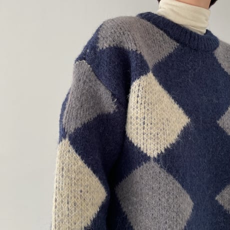 《予約販売》contrast over knit/2colors_nt1909