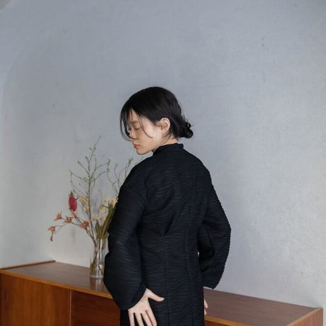 【nokcha original】volume long dress/black_nd0120