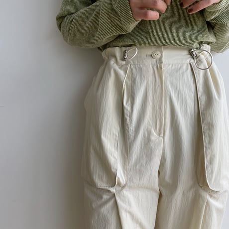 【nokcha original】2way pocket washer pants/ivory_np0768