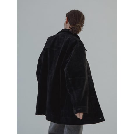 - AUTHENTIC series - real suède rich jacket/black_an0015