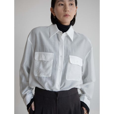 《予約販売》material sheer shirt/3colors_nb0276