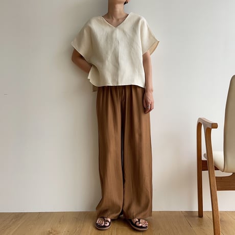 《予約販売》french minimal linen tops/2colors_nt1414