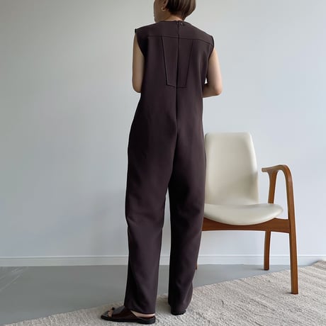 【nokcha original】quality lady jumpsuit/deep brown_np0423