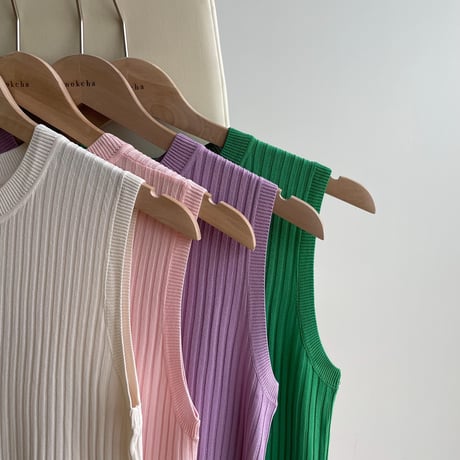 《予約販売》material lib knit tank top/4colors_nt1335