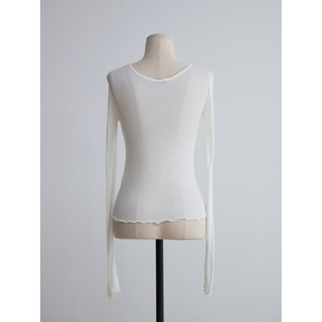 《予約販売》décolleté sheer tops/4colors_nt2505