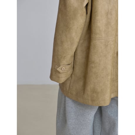 《予約販売》soft fake leather jacket/2colors_no0512