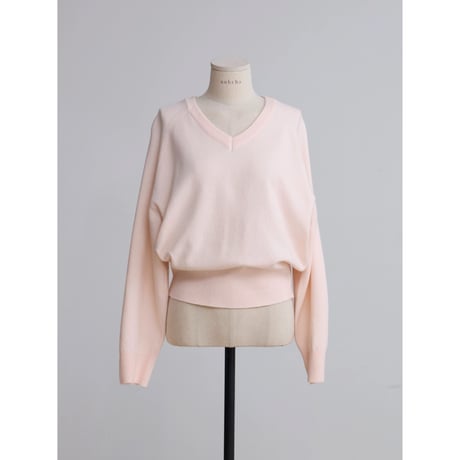 《予約販売》v neck soft knit tops/2colors_nt2498