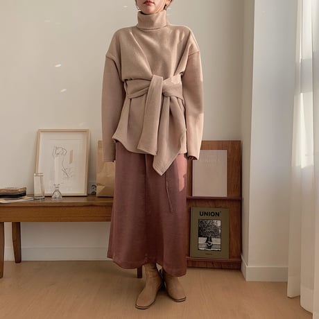✳︎予約販売✳︎satin wrap skirt/2colors_ns0022