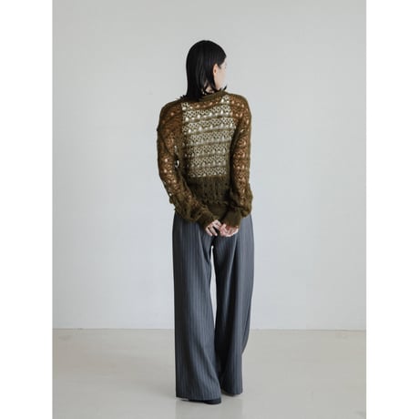 《予約販売》crochet low gauge knit tops/2colors_nt2406