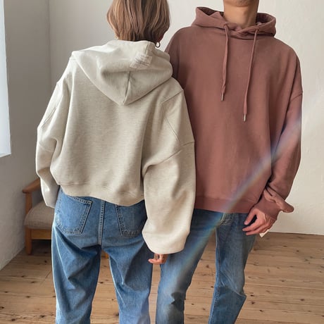 【nokcha original】label hood pullover/oatmeal_nt0724