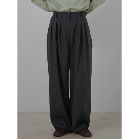 【NOKCHA original】s/s tuck oval pants/2colors_np1076