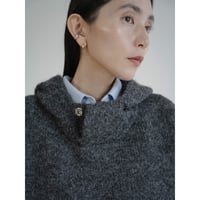 《予約販売》mannish over knit hoodie/2colors_nt2434