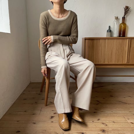《予約販売》bi-color lib knit/2colors_nt0819