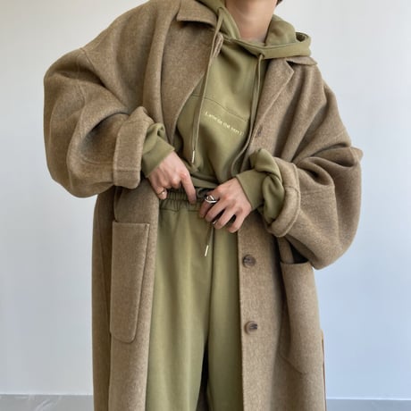 【nokcha original】HAND MADE herringbone over wool coat/beige_no0160