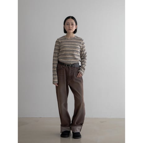 《予約販売》washing brown jeans_nj0108