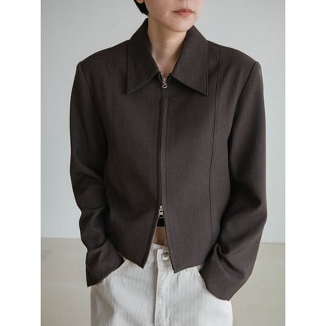 《予約販売》double zip minimal jacket/2colors_no0531