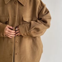 【nokcha original】twill shirt jacket/deep beige_no0246