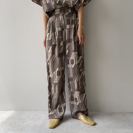 【nokcha original】vintage pattern pants_np0388