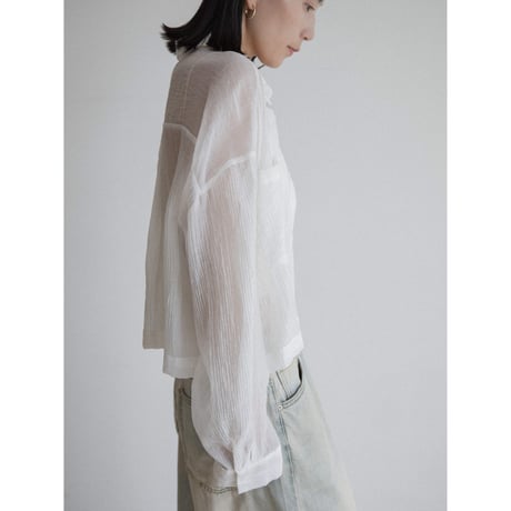 《予約販売》croped sheer daily shirt/3colors_nb0318