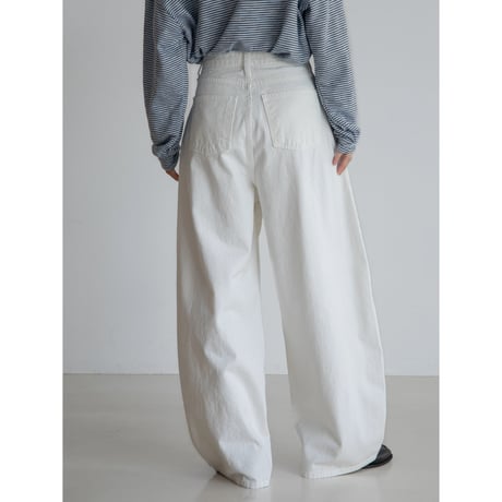《予約販売》accent oval white pants_np1091