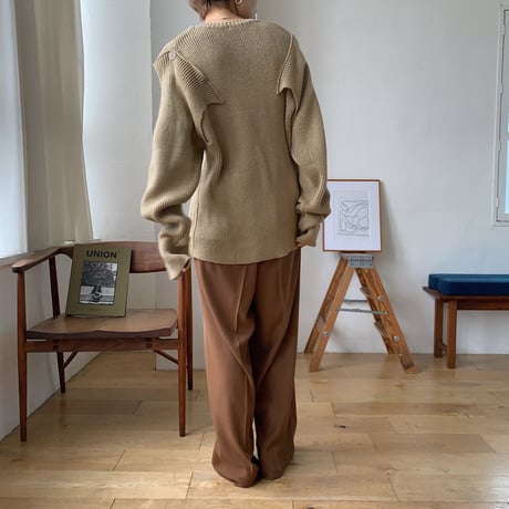 《予約販売》unique shoulder knit/2colors_nt0641