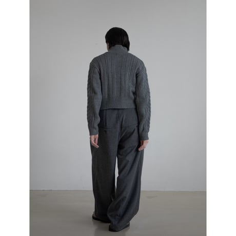《予約販売》cable zip knit cardigan/2colors_no0394