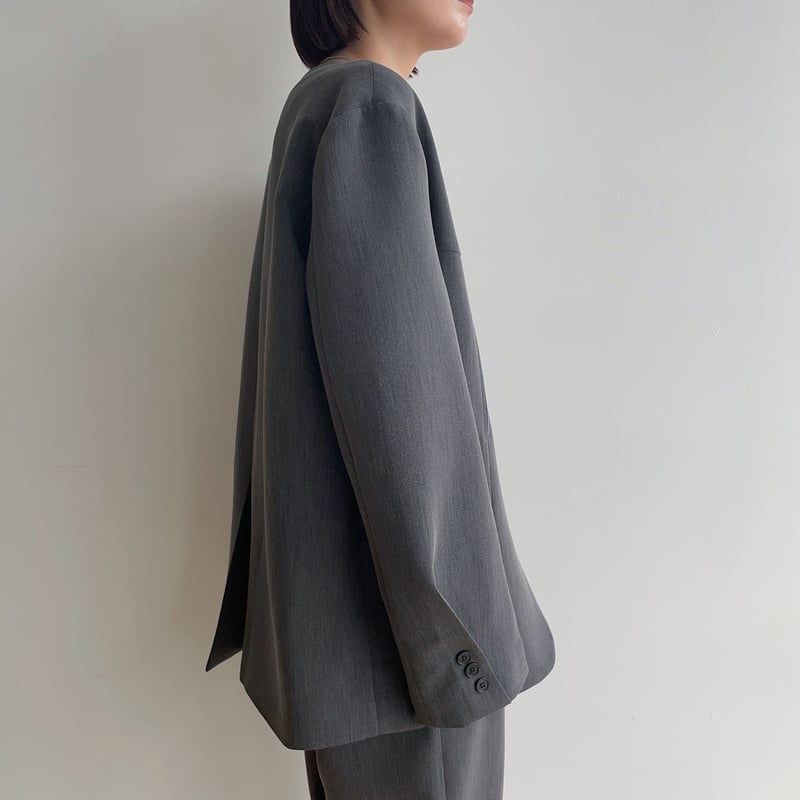 nokcha original】mannish jacket/melange gray_no