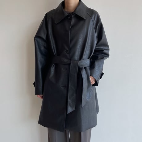 《予約販売》raglan eco leather jacket/2colors_no0361