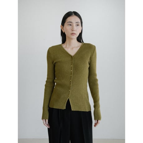 《予約販売》v neck lady lib knit cardigan/2colors_nt2471