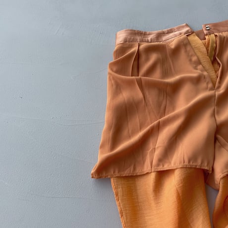 【nokcha original】quality sheer pants/light orange_np0416