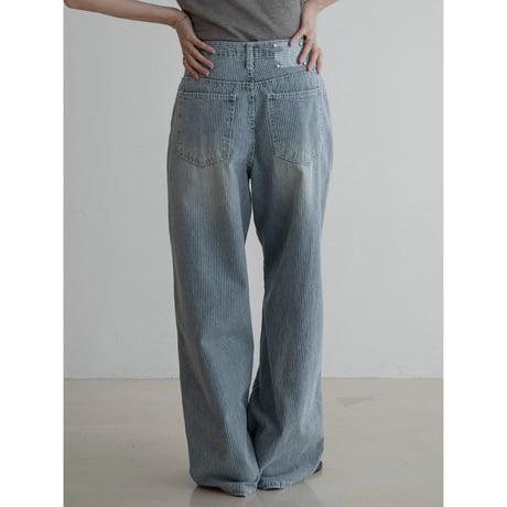 《予約販売》stripe rétro jeans/2colors_nj0136