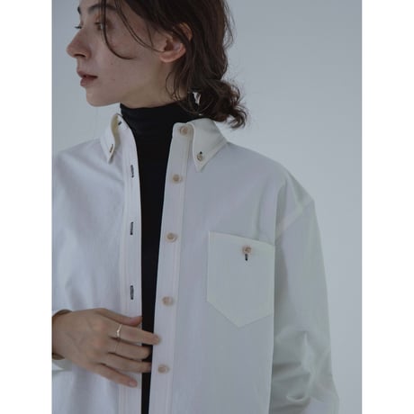 - AUTHENTIC series - button down mannish shirt/ivory_an0022