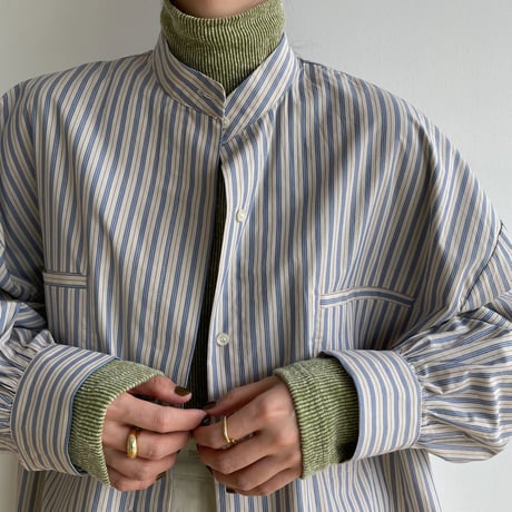 【nokcha original】stripe over shirt/2colors_nb0118