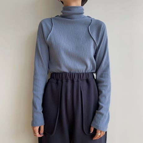 【nokcha original】accent jacquard high neck tops/ 3colors_nt1881