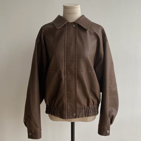《予約販売》vintage like fake leather jacket/2colors_no0274